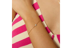  Sunny Sparkler - Link bracelets - Silver / 14kt GP - Zirconia - 18,5cm